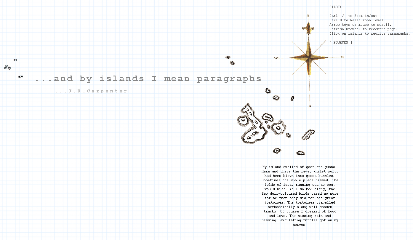 ... and by islands I mean paragraphs || J. R. Carpenter 2013