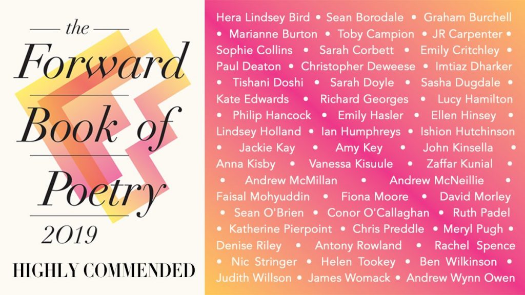 Forward Prize Commendations 2018