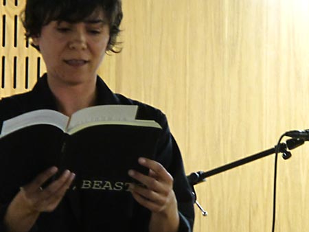 Oana Avasilichioaei performing at Environmental Utterance, UCF, 2012