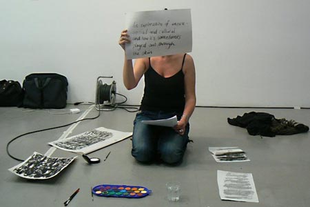 Writing & the Body workshop, Arnolfini, 2012